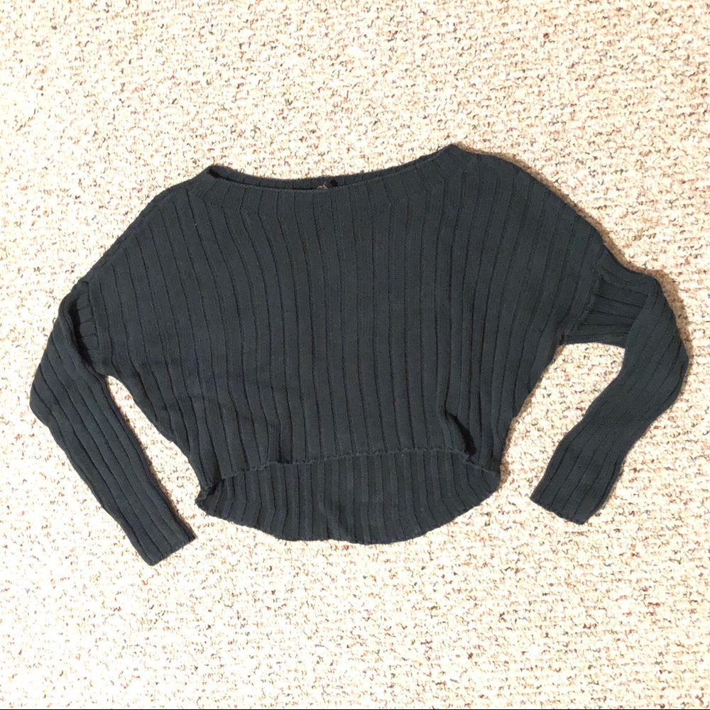 Forest Green Cropped Sweater